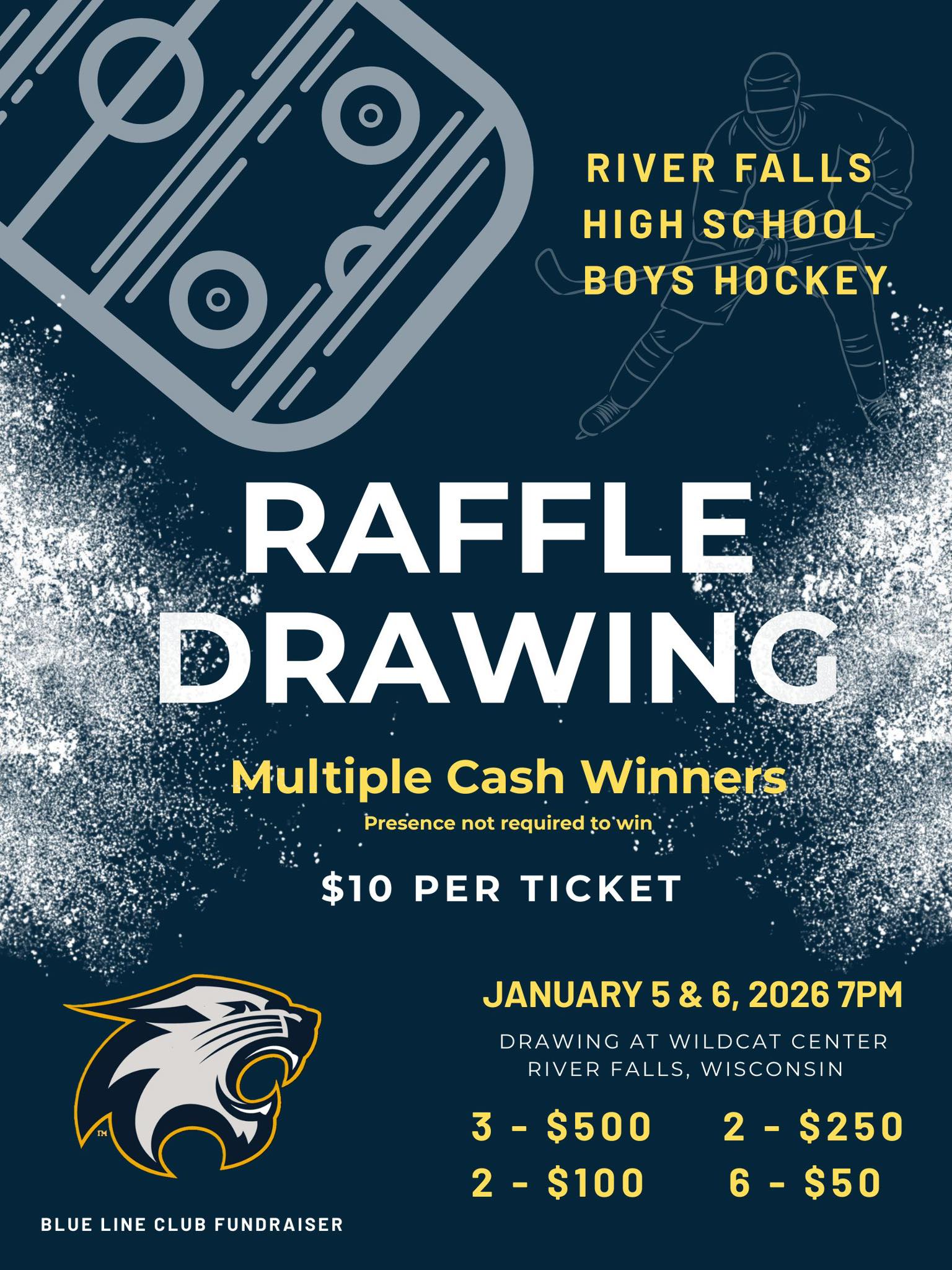 Hey hockey fans! Raffle tickets... - River Falls HS Hockey | Facebook