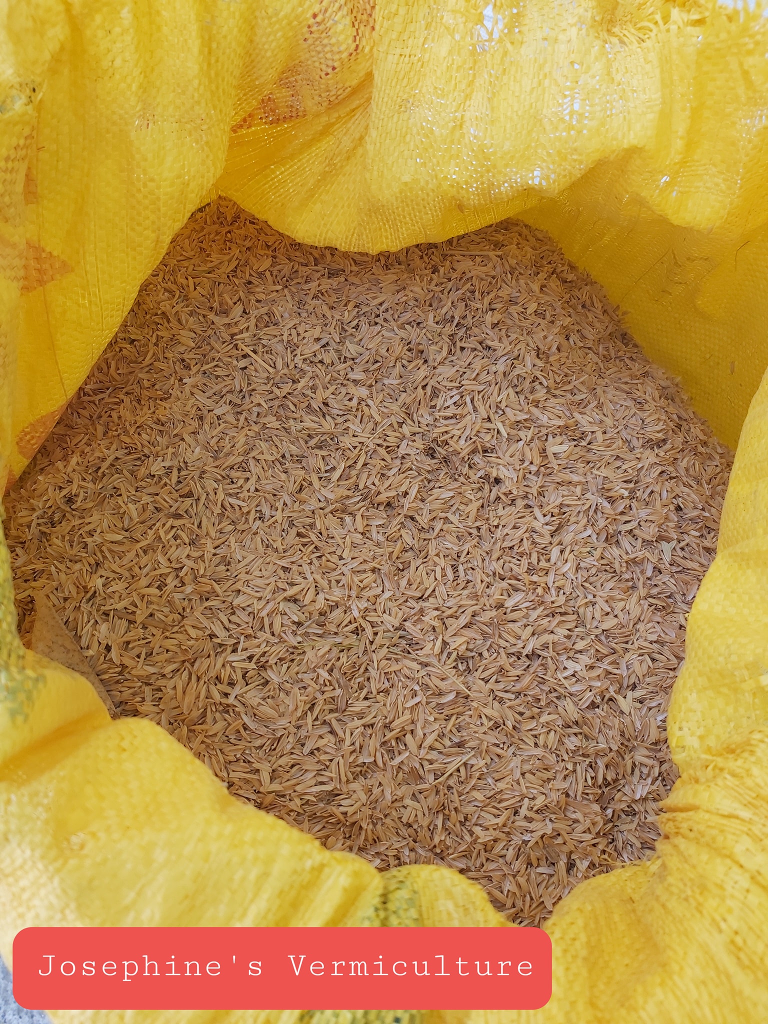 3sacks - Fresh Rice Hull sold... - Josephine's Vermiculture
