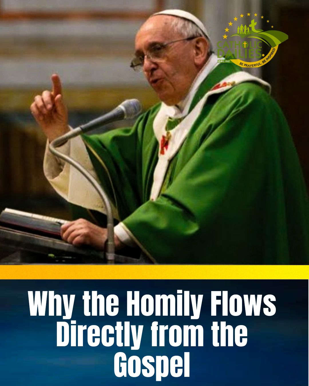 Catholic - Have you ever wondered why the homily is preached after the ...