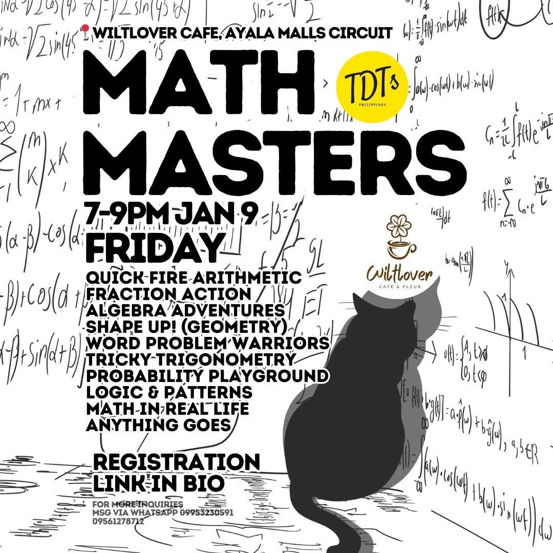 Wiltlover - 🧠 MATH MASTERS – TRIVIA NIGHT at WILTLOVER CAFE, AYALA ...