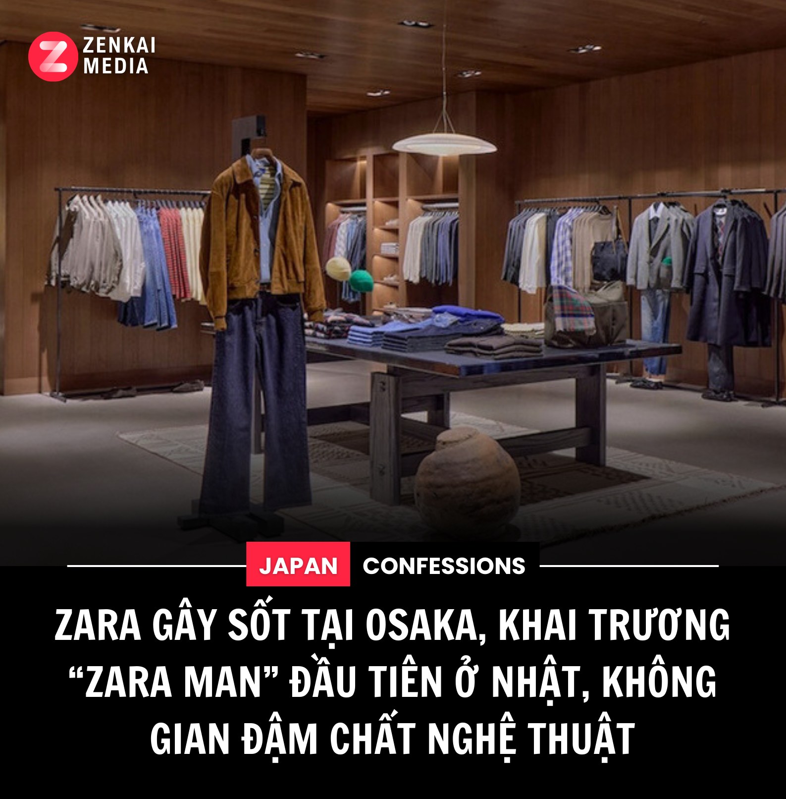 Japan - Ngày 20/12, ZARA chính thức khai trương cửa hàng nam giới đầu ...