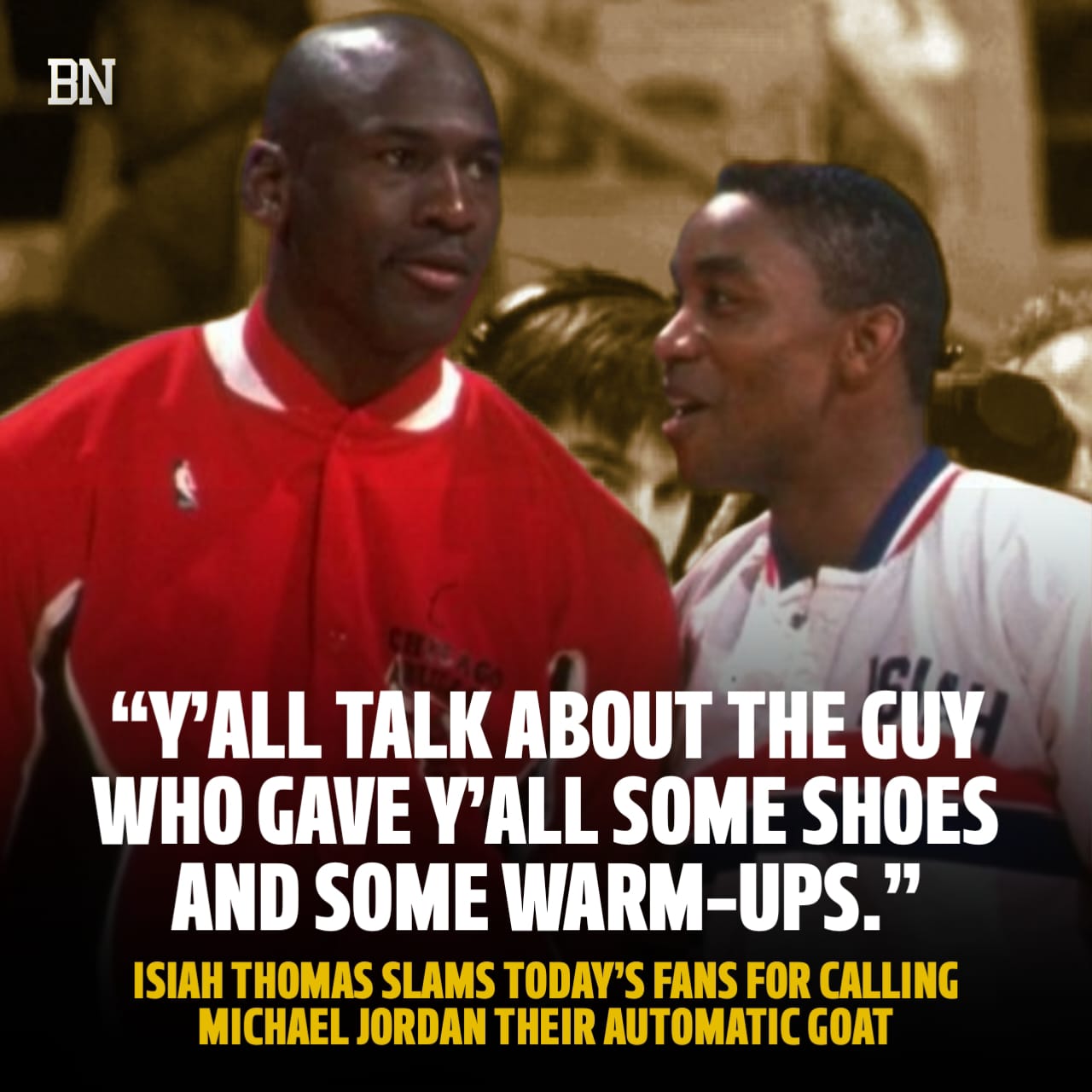 Basketball - Thomas clarifies that he is not a Jordan hater and that ...
