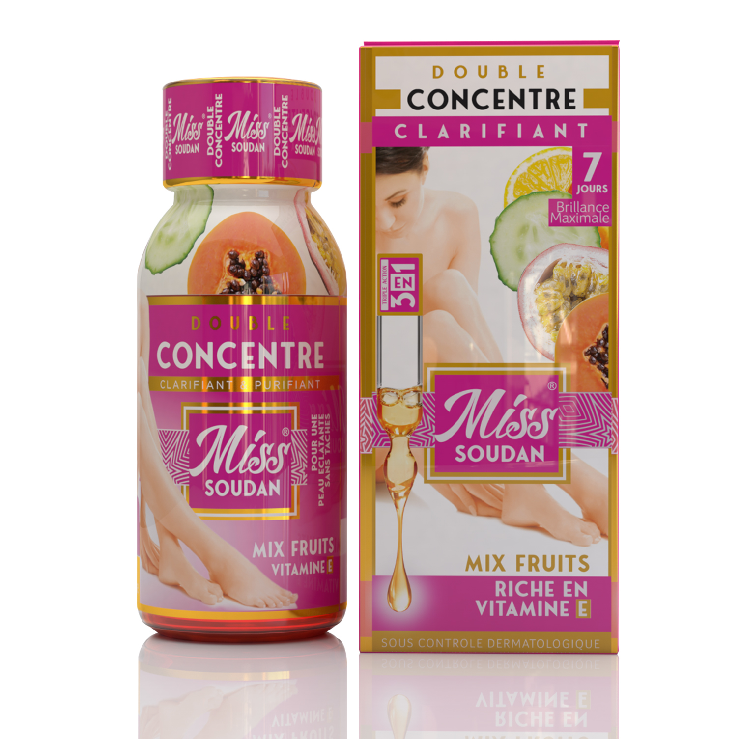 Crème éclaircissante Miss Soudan – Double Concentré Carotte Vitamine C – 60 Ml – Pour Taches Brunes – Neuf