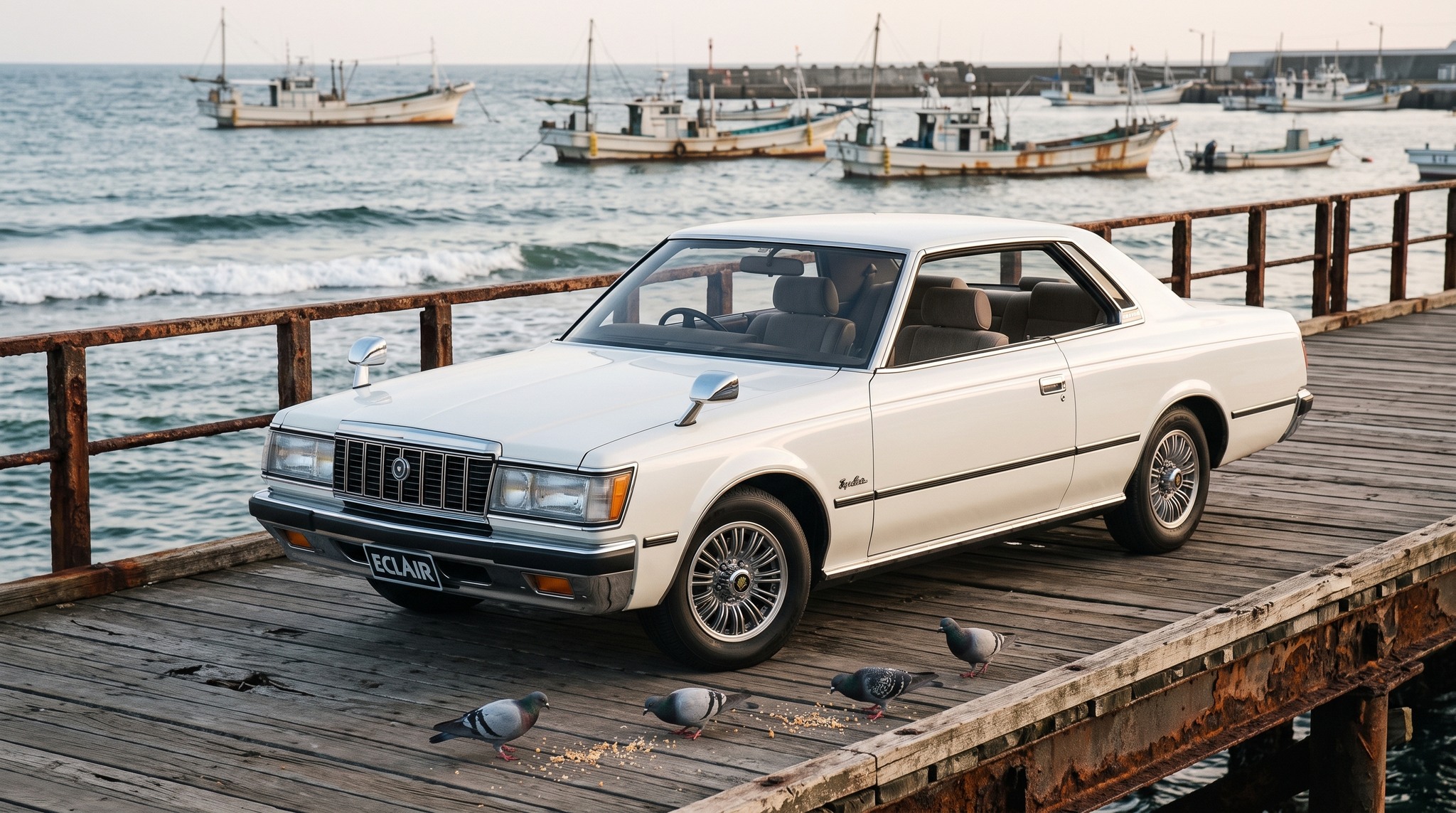 The **1978 Toyota Crown Super Saloon** exudes classic Japanese