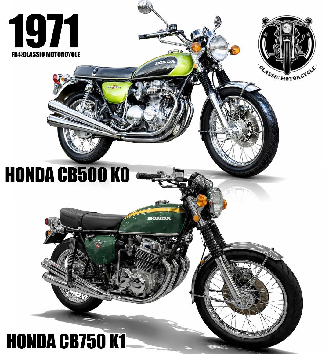 Classic - 1971 HONDA CB500 Four K0 1971 HONDA CB750 Four K1 | Facebook