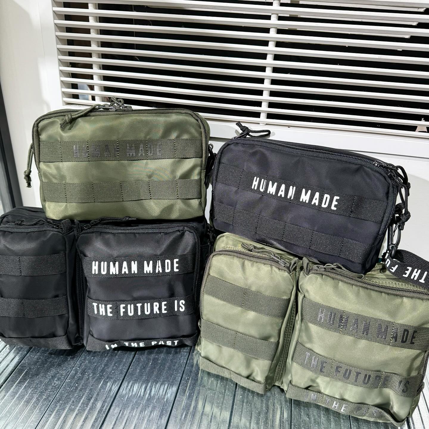 Human Made Military Pouch Small Color: Olive Drab / Black Size: OS 