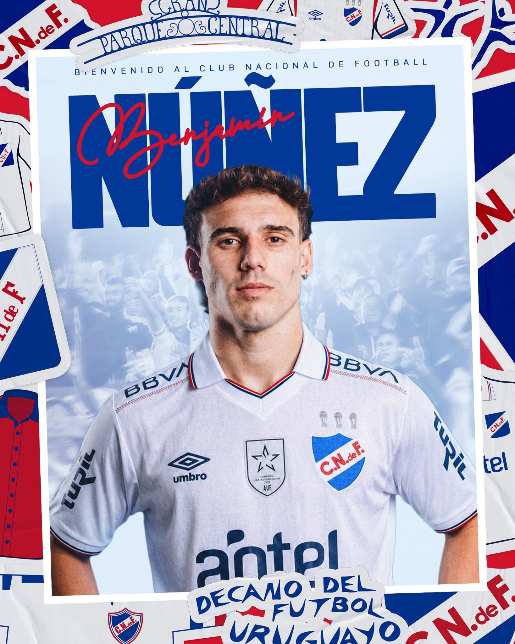 Benjamín Núñez es nuevo jugador de Nacional. El lateral izquierdo