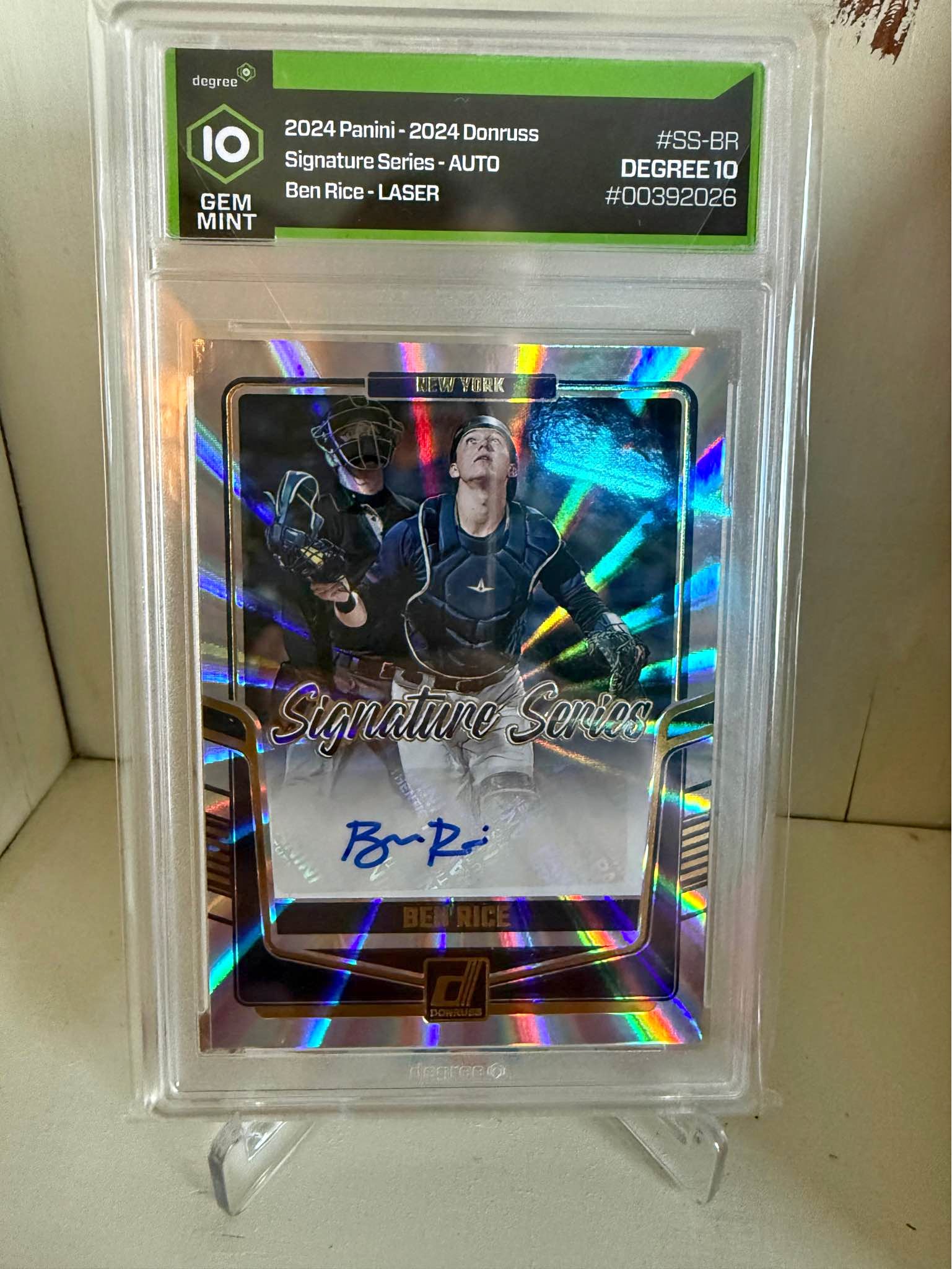 2024 Donruss Ben Rice Auto #SS-BR Degree Grade 10 - Sports Trading ...