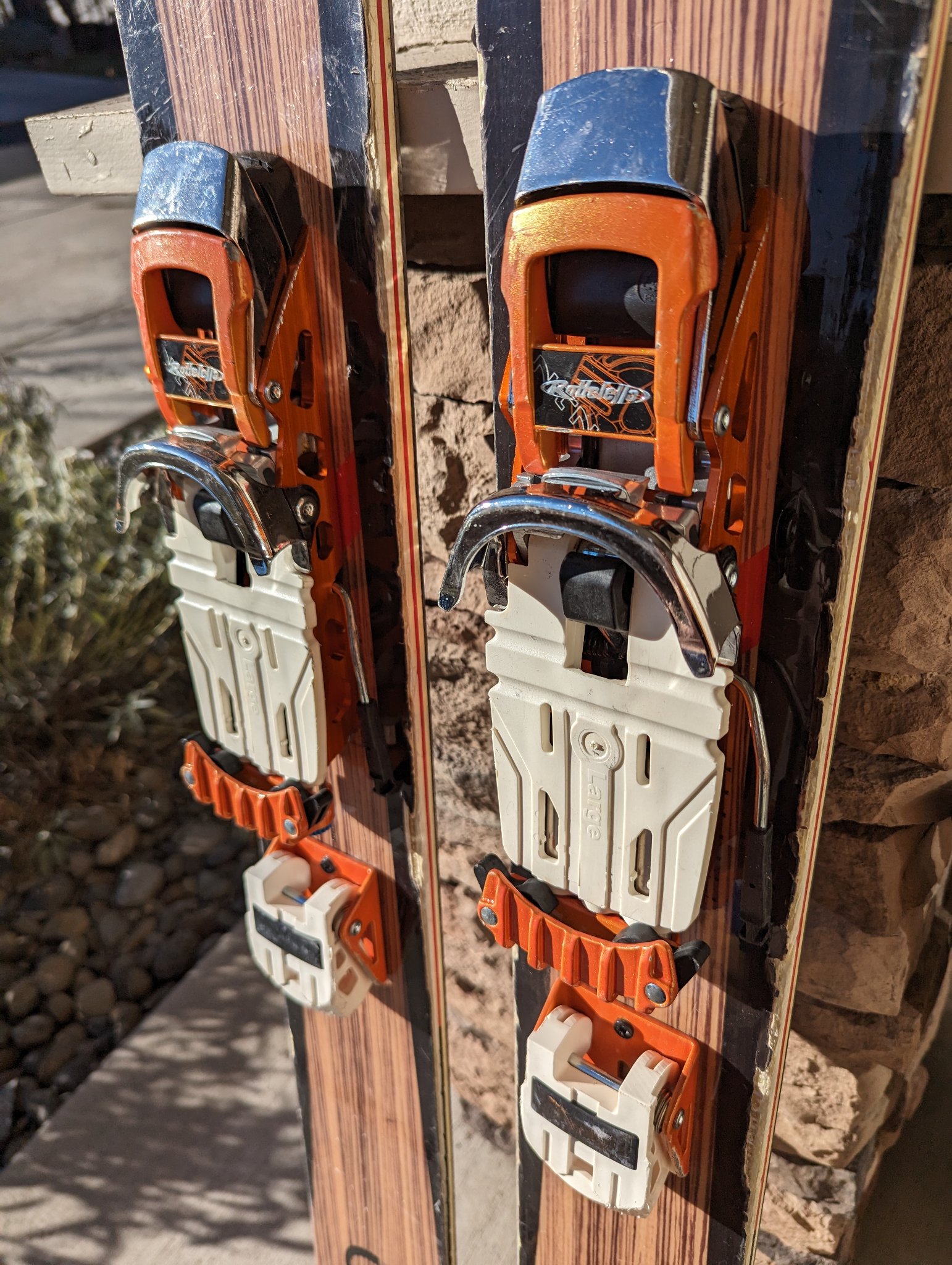 Wide powder skis with NTN Rottefella Freeride bindings for sale