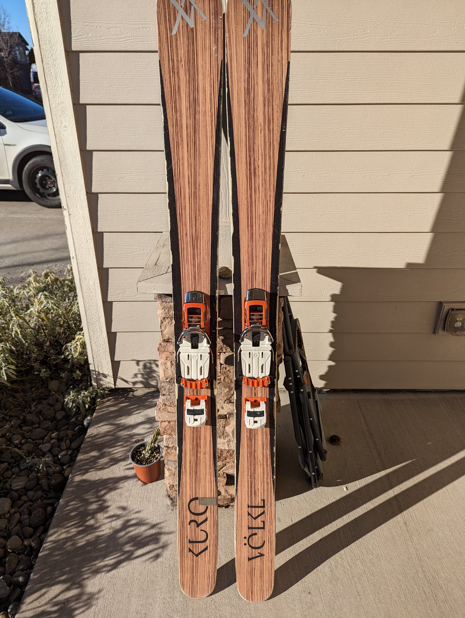 Wide powder skis with NTN Rottefella Freeride bindings for sale