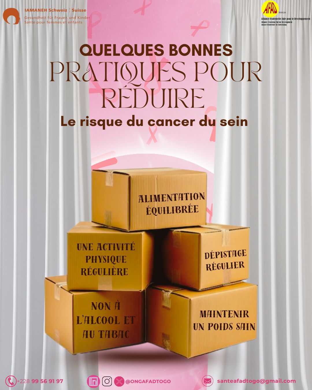 AFAD - 🎀 Octobre Rose : Ensemble, réduisons les risques du cancer du ...
