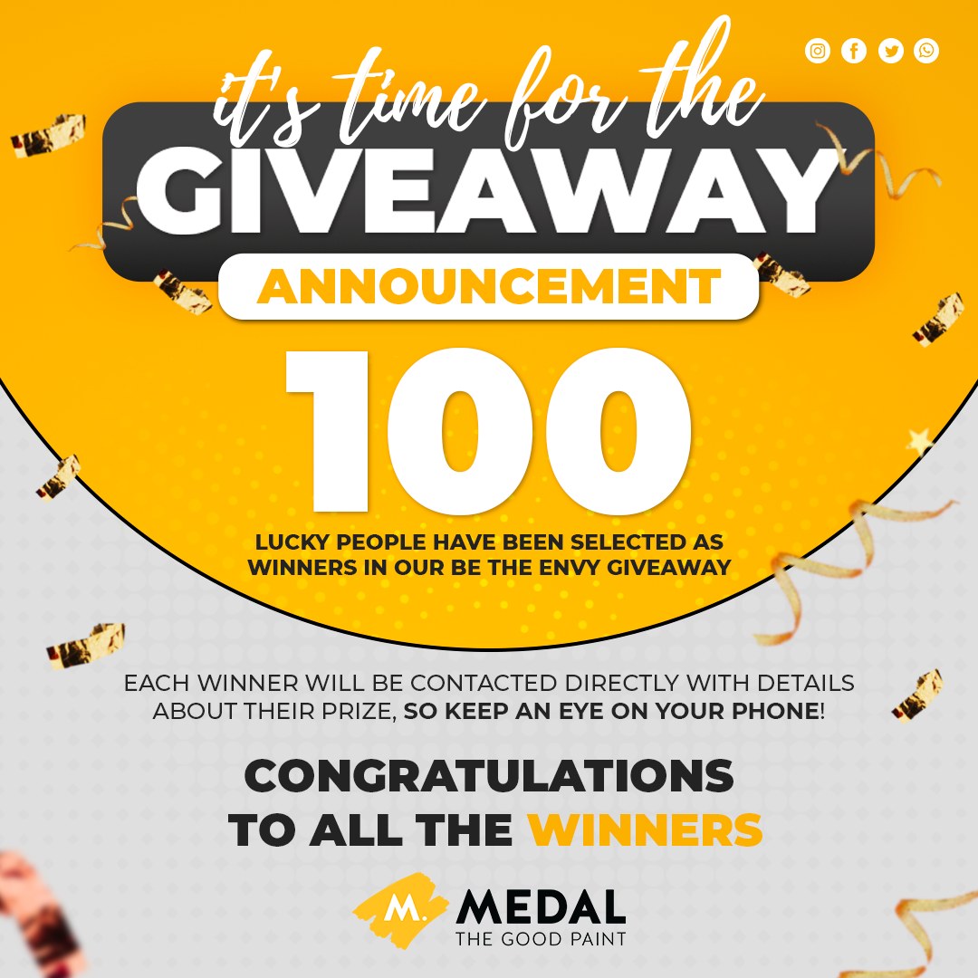🎉 The winners are in! 🎉 100... - Medal Paints South Africa | Facebook