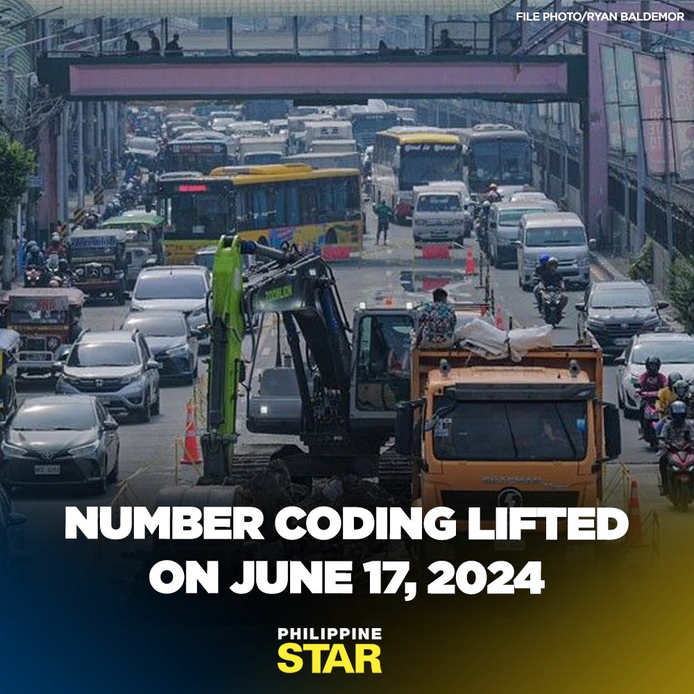 Philippine - The number coding policy would be suspended as the country ...