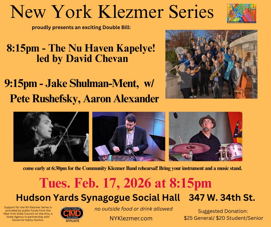 NYKS Double Bill: Nu Haven Kapelye (w/David Chevan)& Jake Shulman-Ment ...