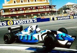 The Ligier 'art car', which Martin Brundle raced in the last two