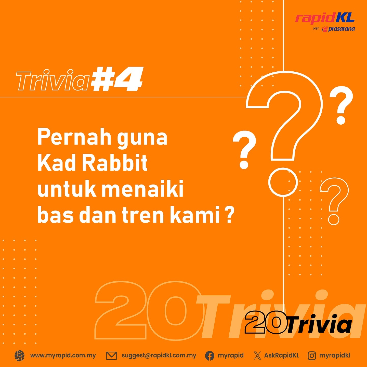 Rapid KL - Ada yang pernah guna Kad Rabbit ini untuk...