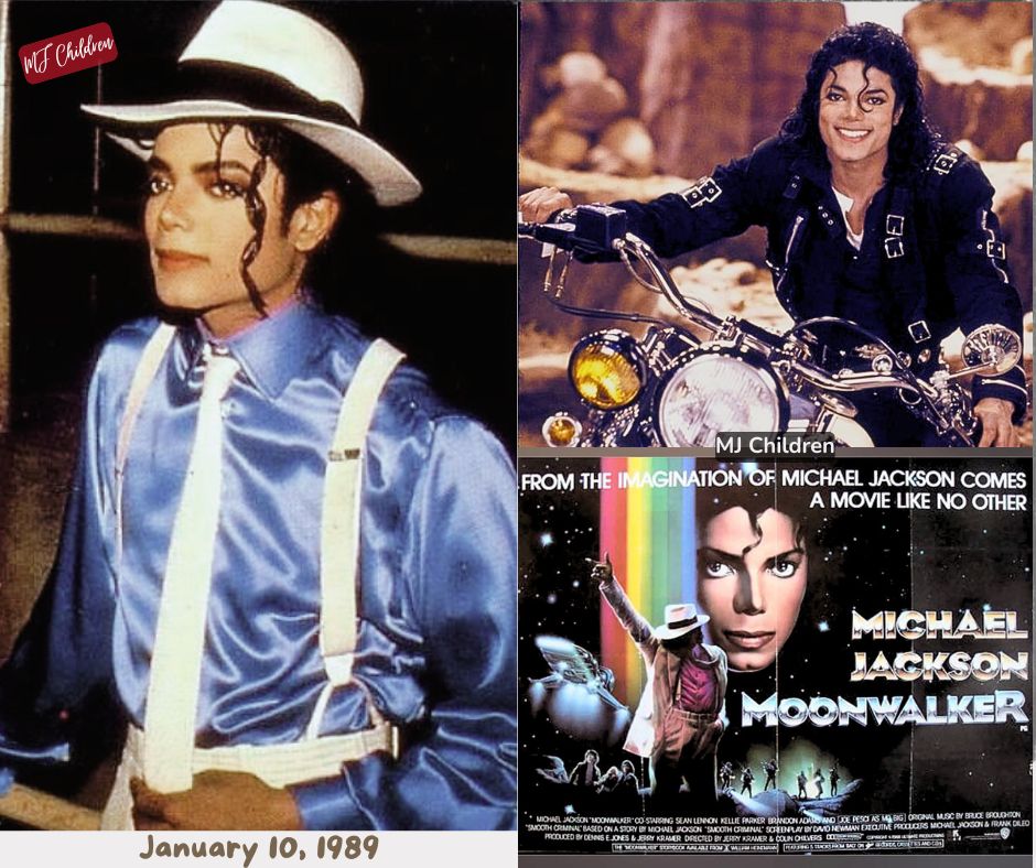 Michael Jackson and Sean Lennon on the set of “Moonwalker