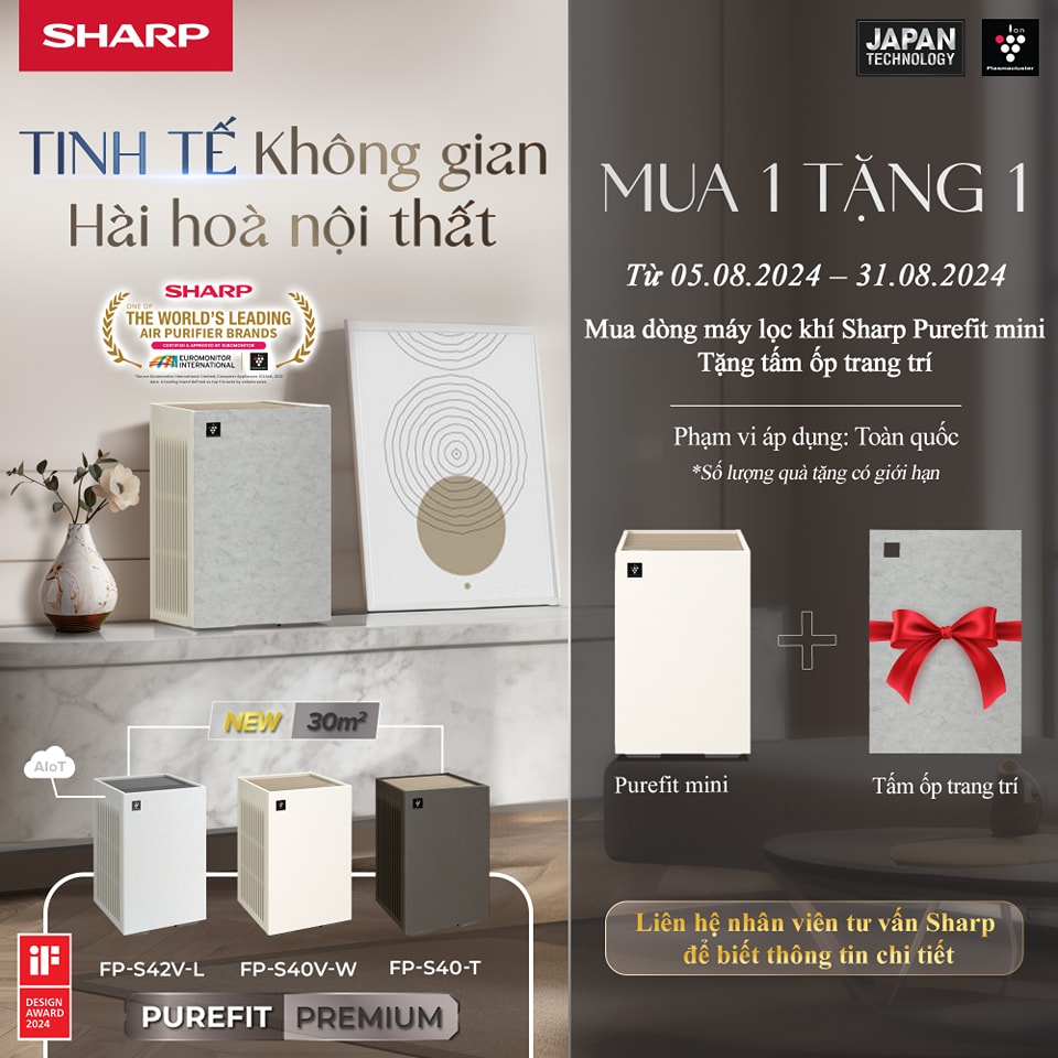 Sharp - [SHARP PUREFIT MINI] - MUA 1 TẶNG 1 - TINH TẾ KHÔNG GIAN, HÀI ...