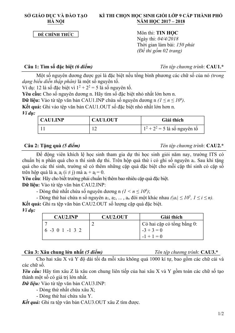 Lập trình Pascal/C/C++/Python/Java - LUYỆN THI CHUYÊN TIN - HSG - THT ...