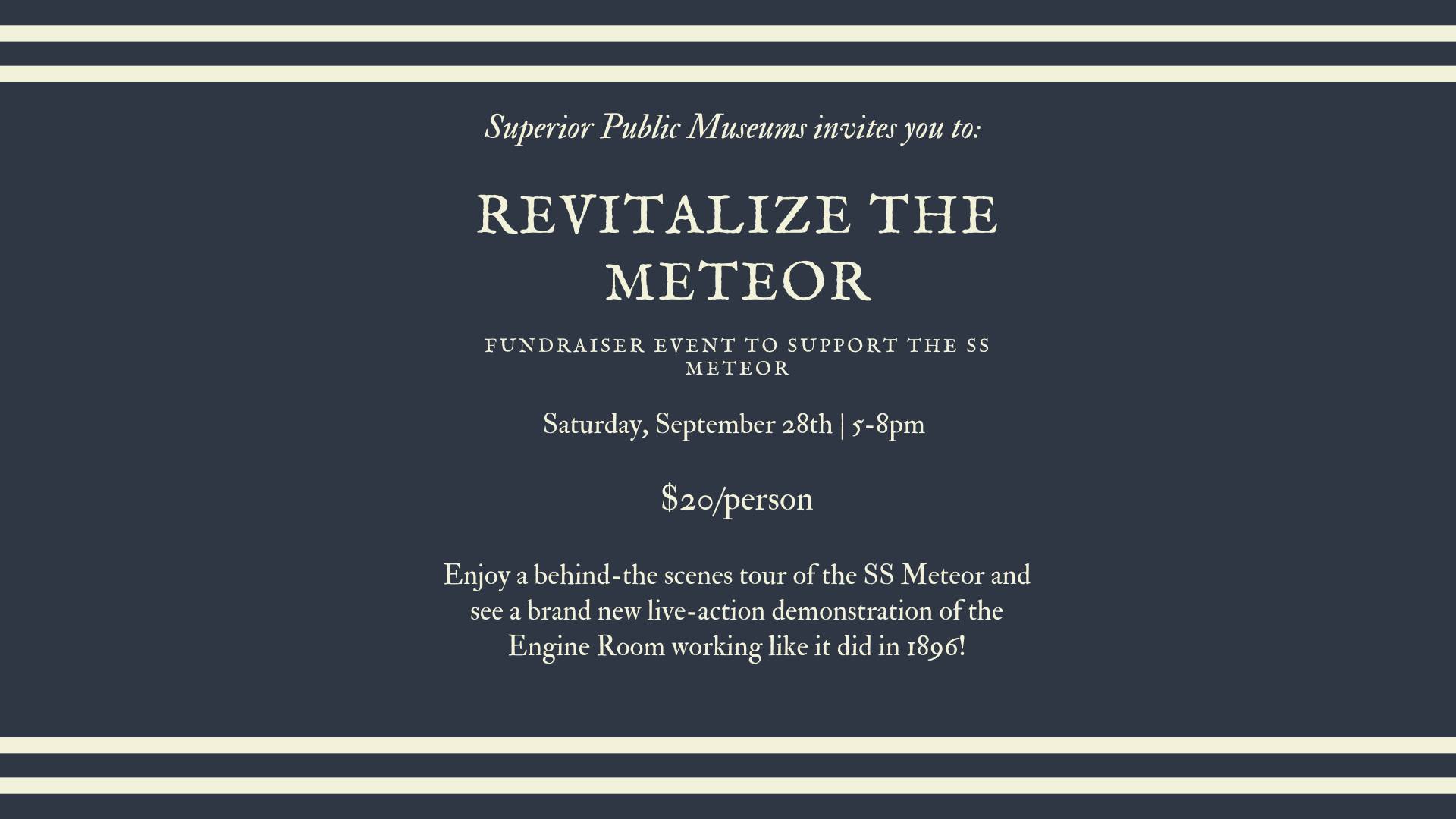 Revitalize the Meteor Fundraiser Event