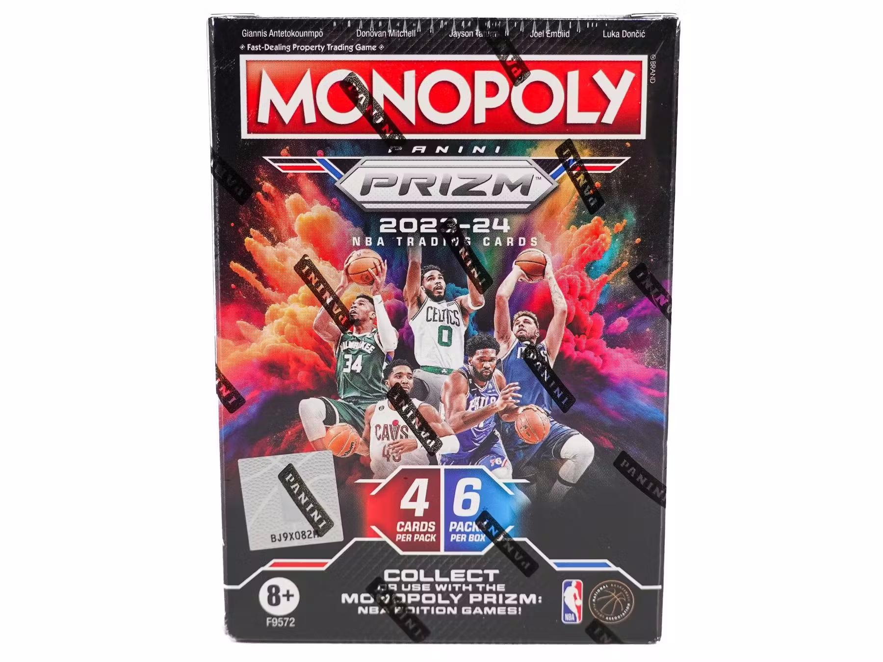 monopoly prizm 2023-24 nba trading cards booster box Prizm: 2022-23 Box, 24 Panini Trading Cards, Collect or Use with Monopoly Prizm: NBA Edition Board Game, Ages 8+ (English), Board Games Hasbro Gaming and all related trademarks and logos are trademarks of Hasbro NBA Monopoly 2023-24 Prizm Basketball