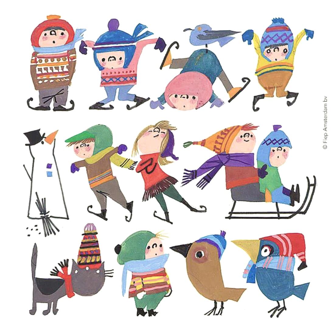 Happy January! Charming winter... - Children's Illustration