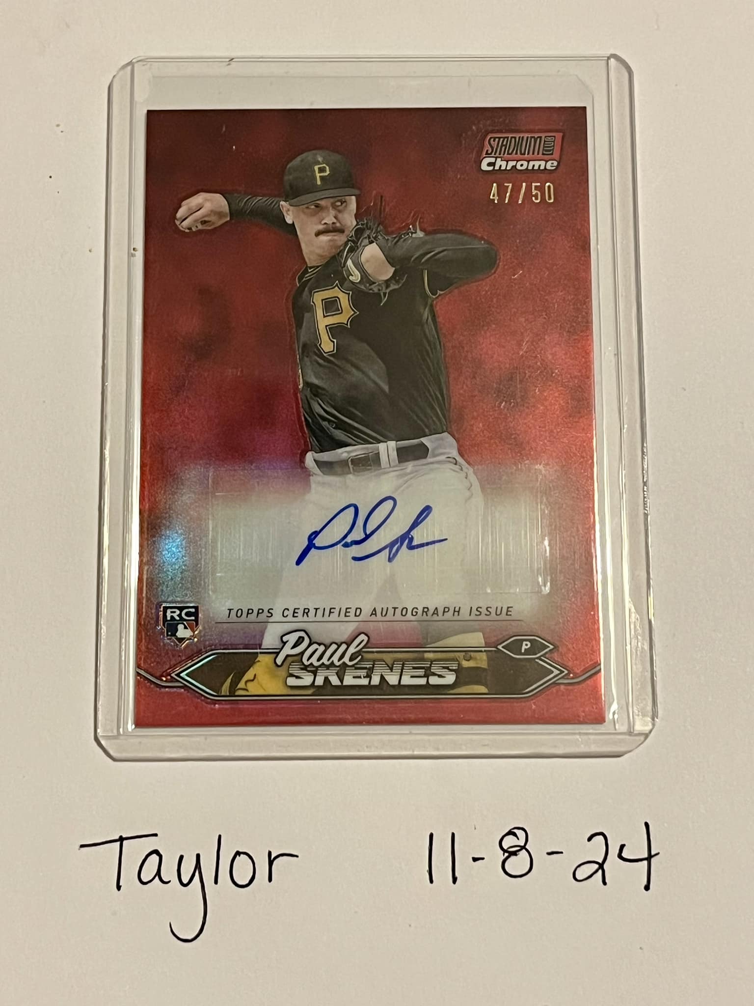 Zac Veen autographed card from 2021 Topps Inception