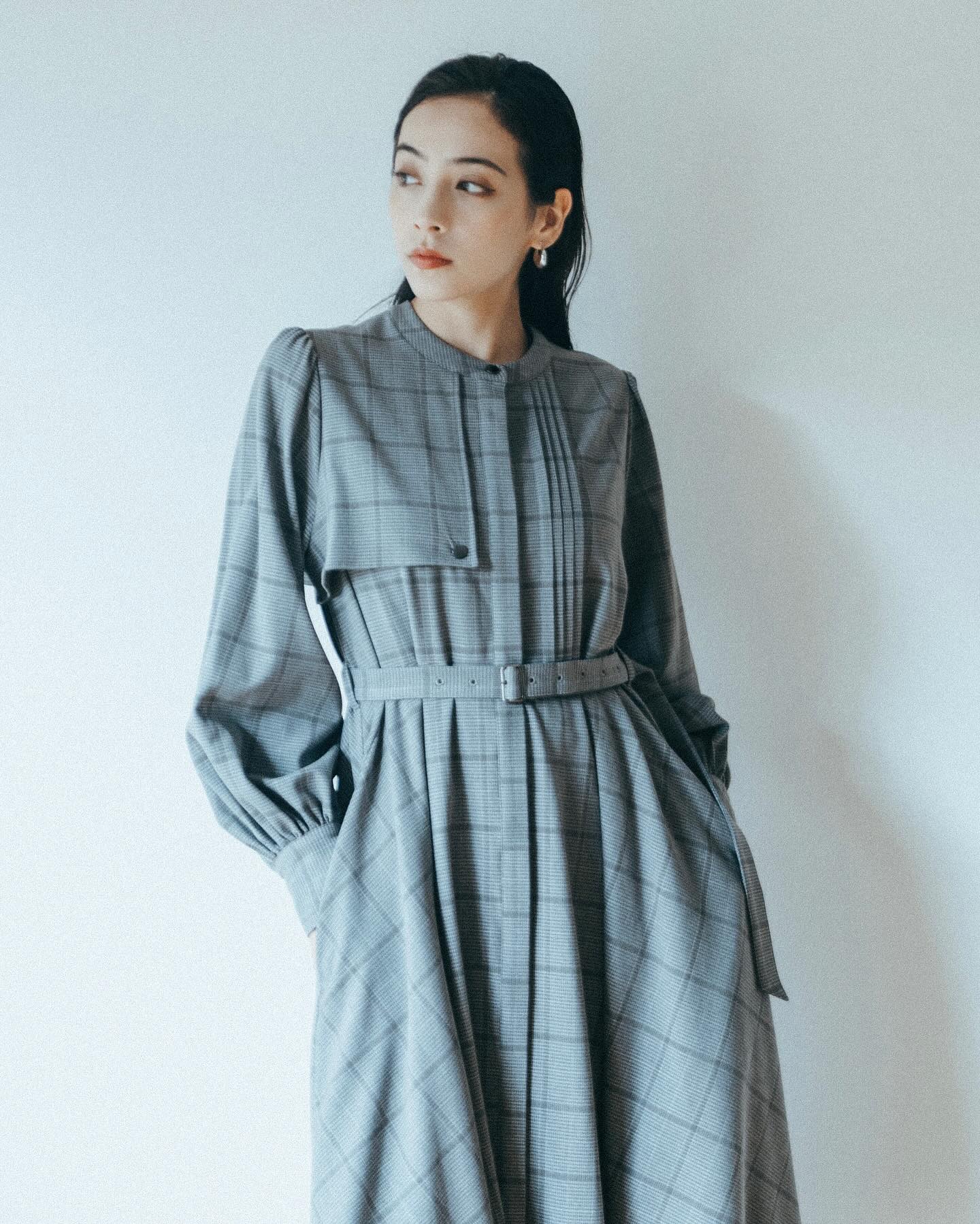 Ruimeme tweed gilet dress