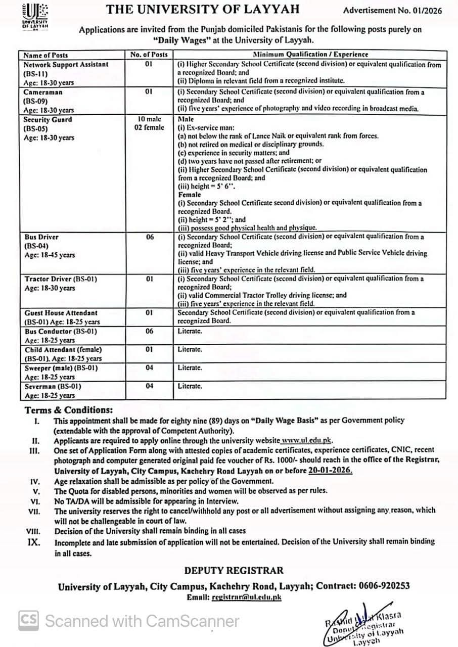 University of Layyah | Leiah