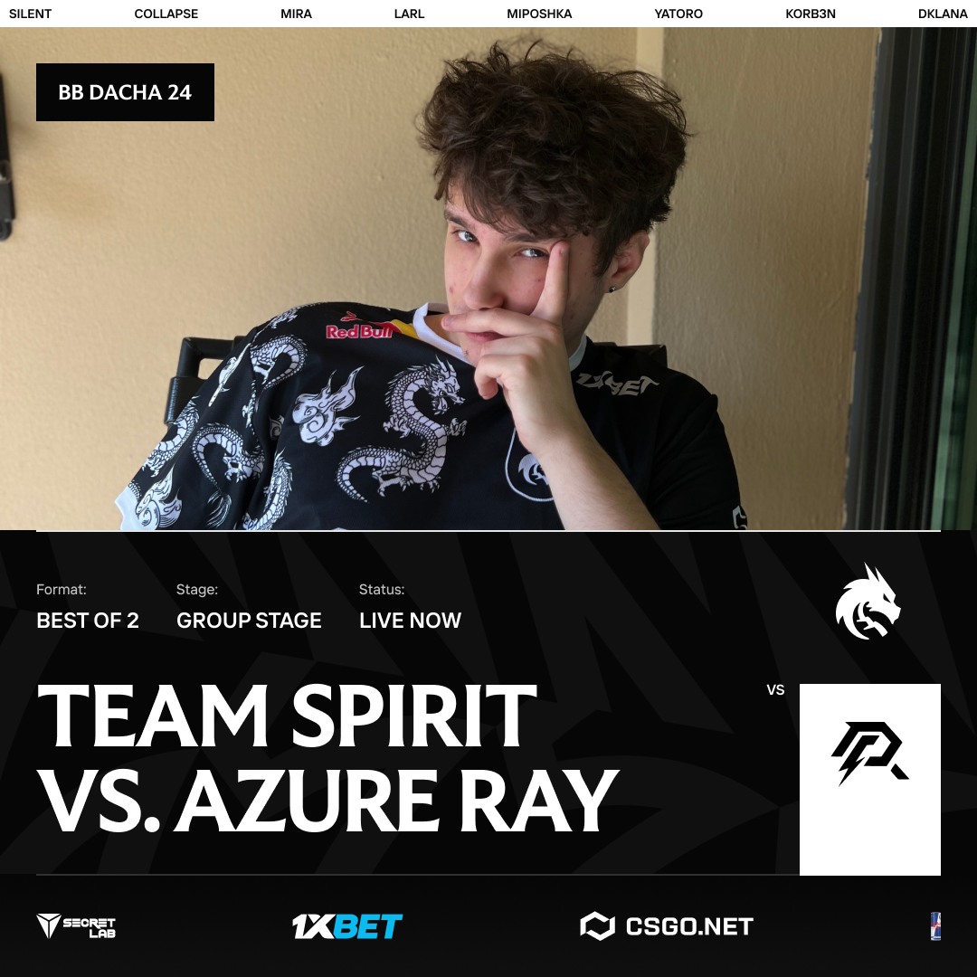 Team Spirit - Our match vs. Azure Ray is LIVE! 🔴...