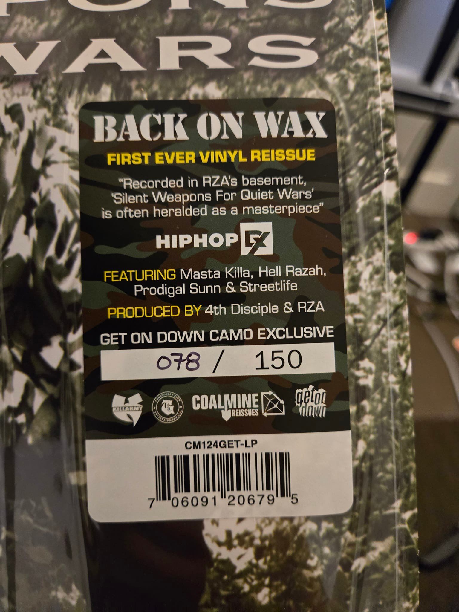 Killarmy's Silent Weapons for Quiet Wars reissue on camo vinyl