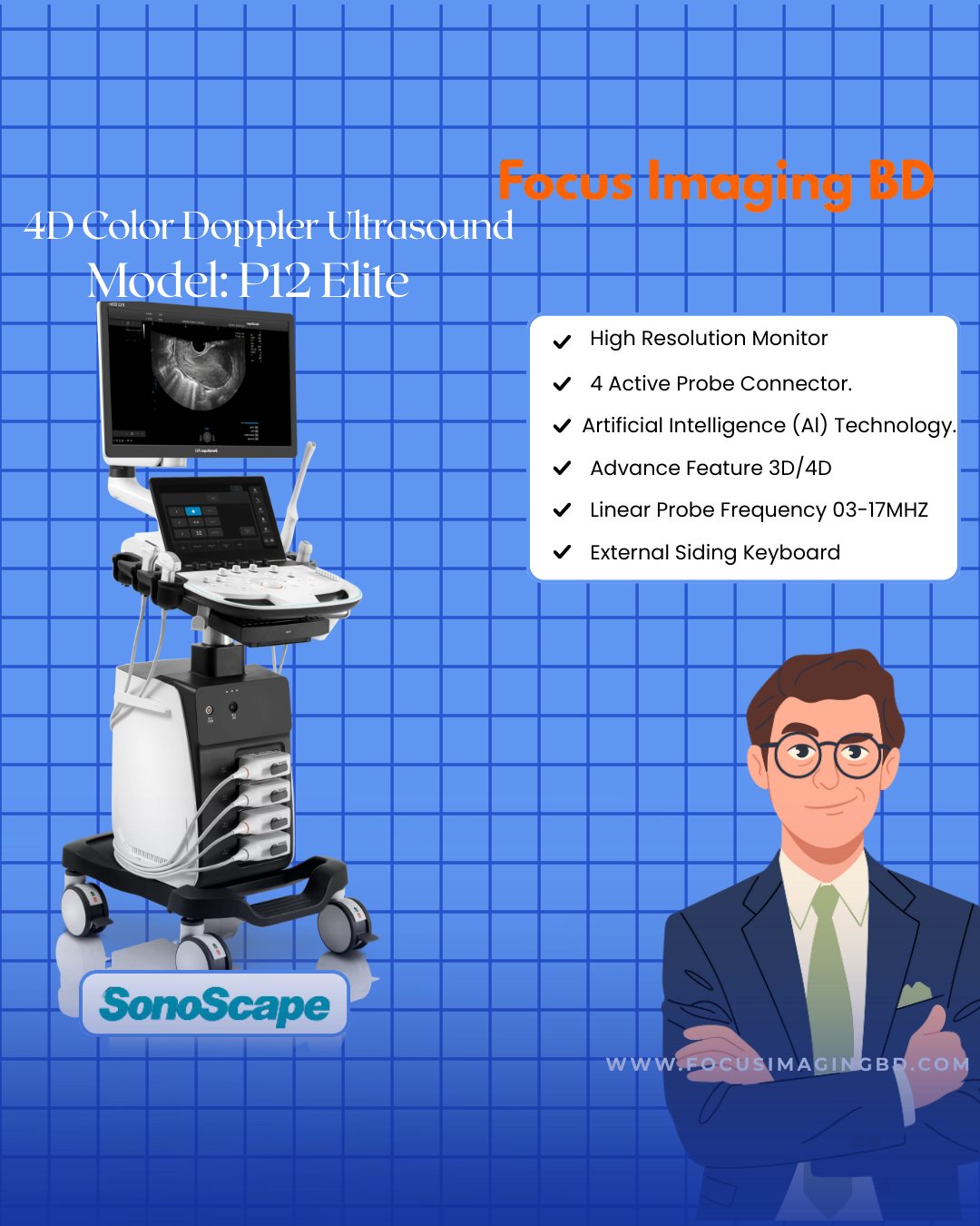 Focus - Precision imaging you can trust. USG P12 Elite delivers clear ...