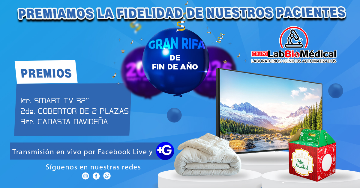 Lab - 🎉 ¡Rifa de Fin de Año LabBioMédical! 🎉 En LabBioMédical premiamos ...