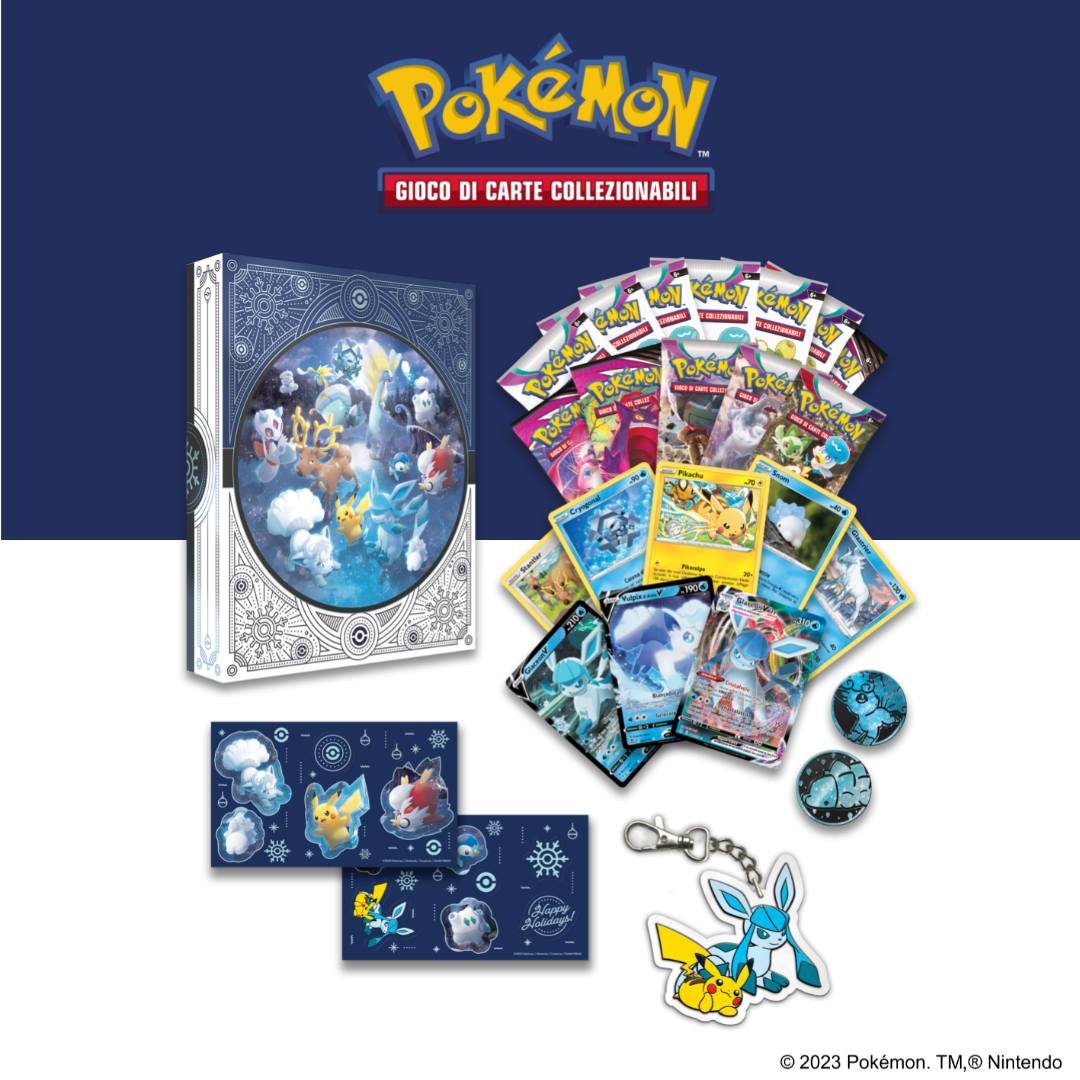 Calendario Dell'Avvento Pokémon GCC | 25 Sorprese, Carte Olografiche, Buste Espansione E Adesivi