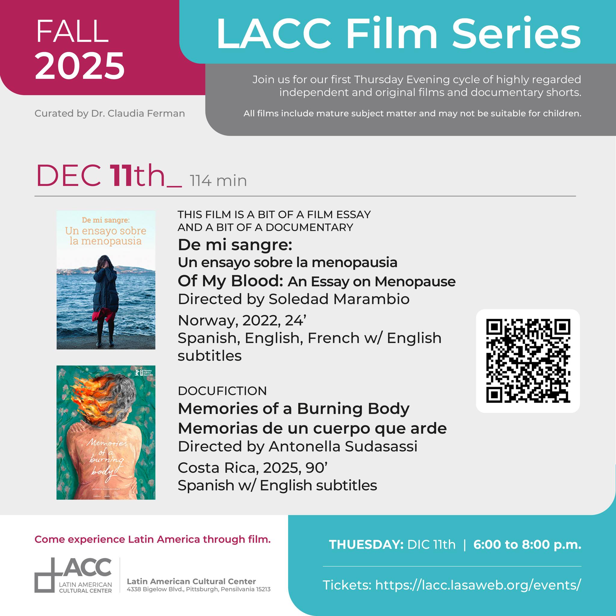 🎬 LACC Film Series... - Latin American Cultural Center -LACC | Facebook
