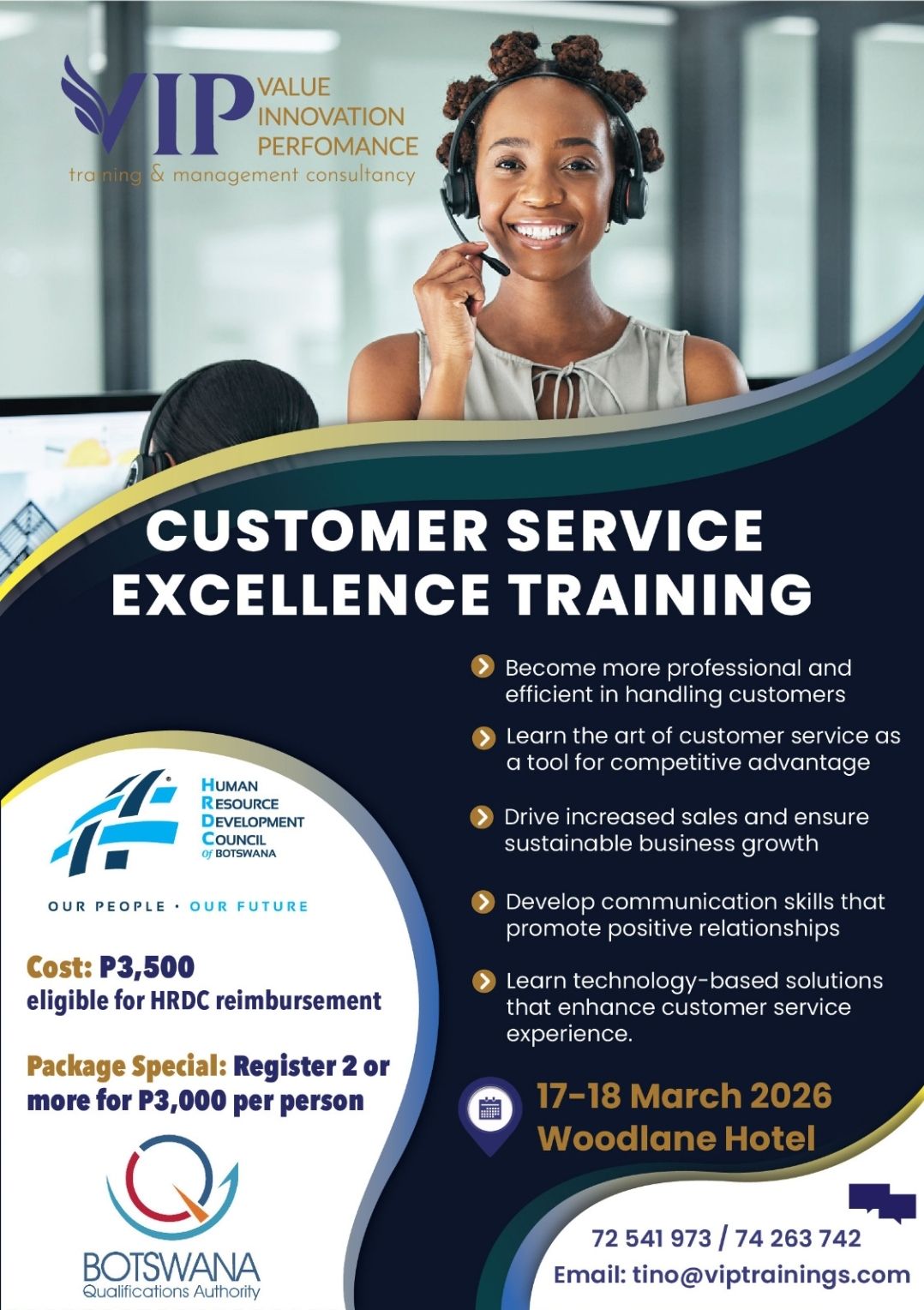 V.I.P Training & Management | Gaborone