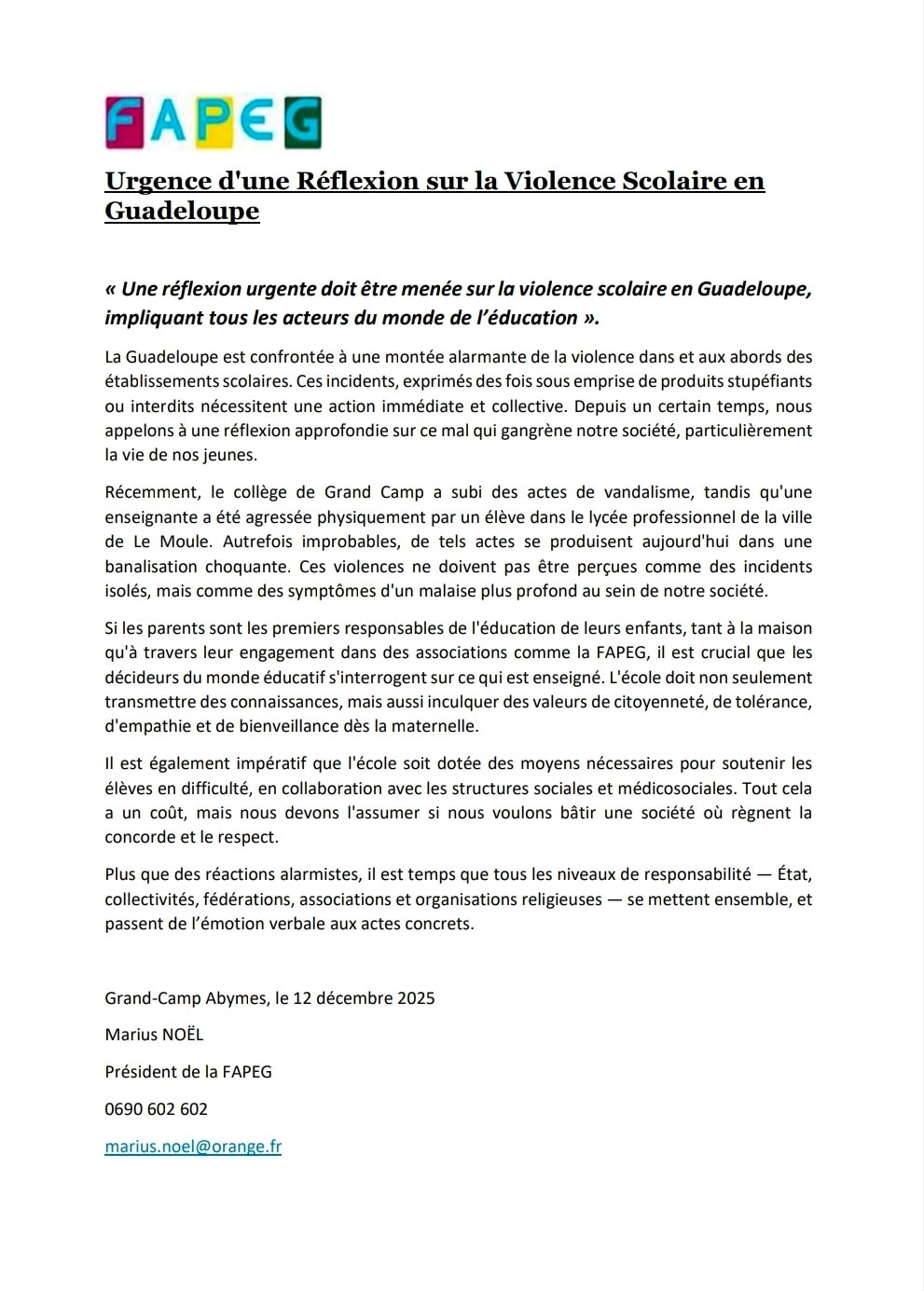 FAPEG - La FAPEG a rencontré des représentants du Conseil... | Facebook