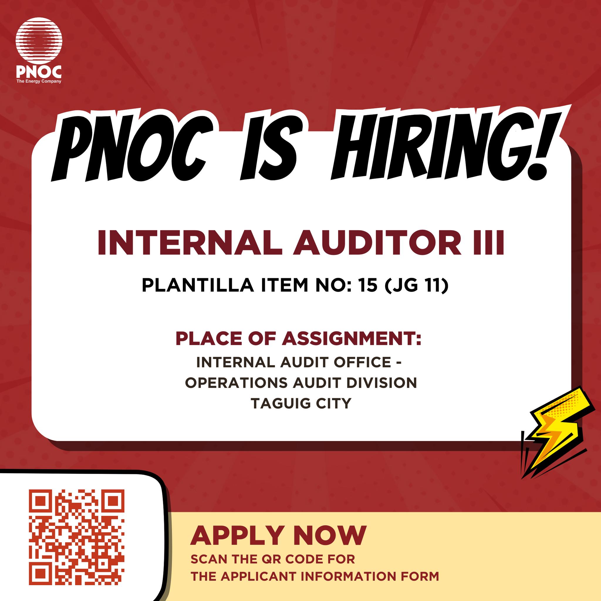 📢 We're Hiring! 📢 PNOC... - Philippine National Oil Company | Facebook