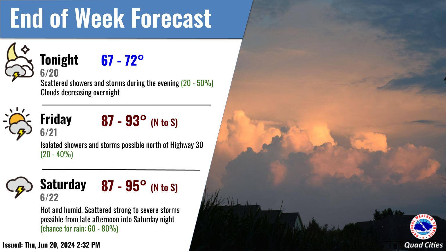 US - Redevelopment of isolated showers and storms with heavy rain is ...