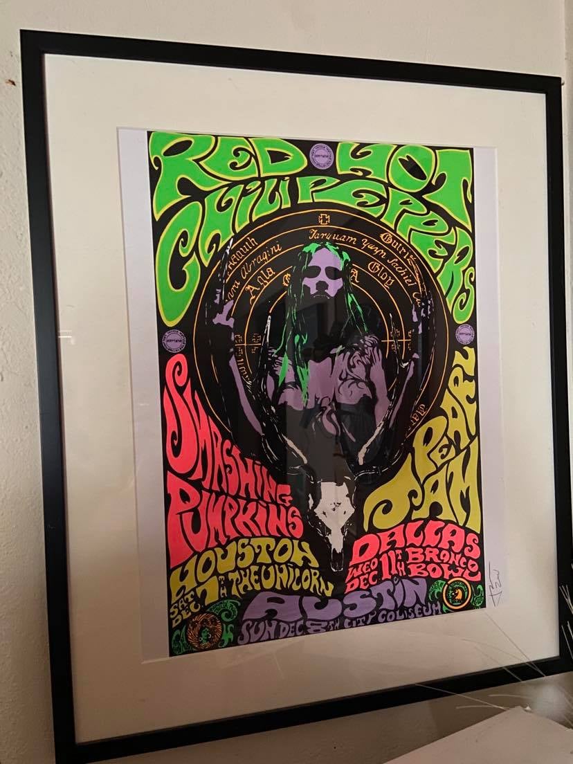 Frank Kozik's Red Hot Chili Peppers poster with Sharon