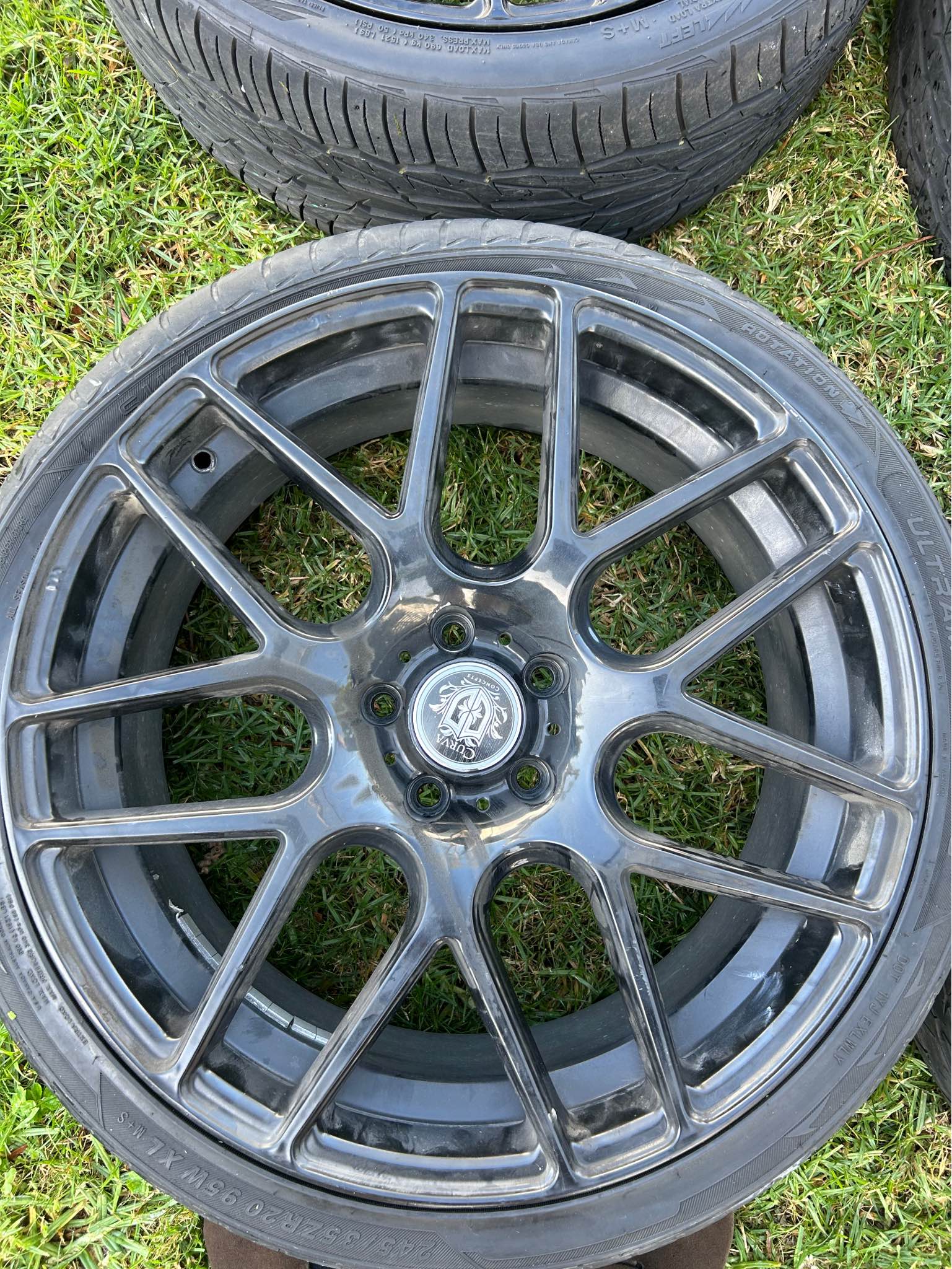 5.114 20 inch rims curva concepts no valvestems lil bit or curb rash ...