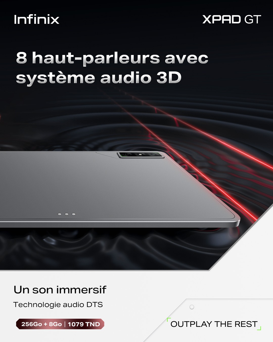 Infinix - من أول نغمة تحس بالفرق ⚡ ال XPAD GT ب 8 haut-parleurs مع DTS ...