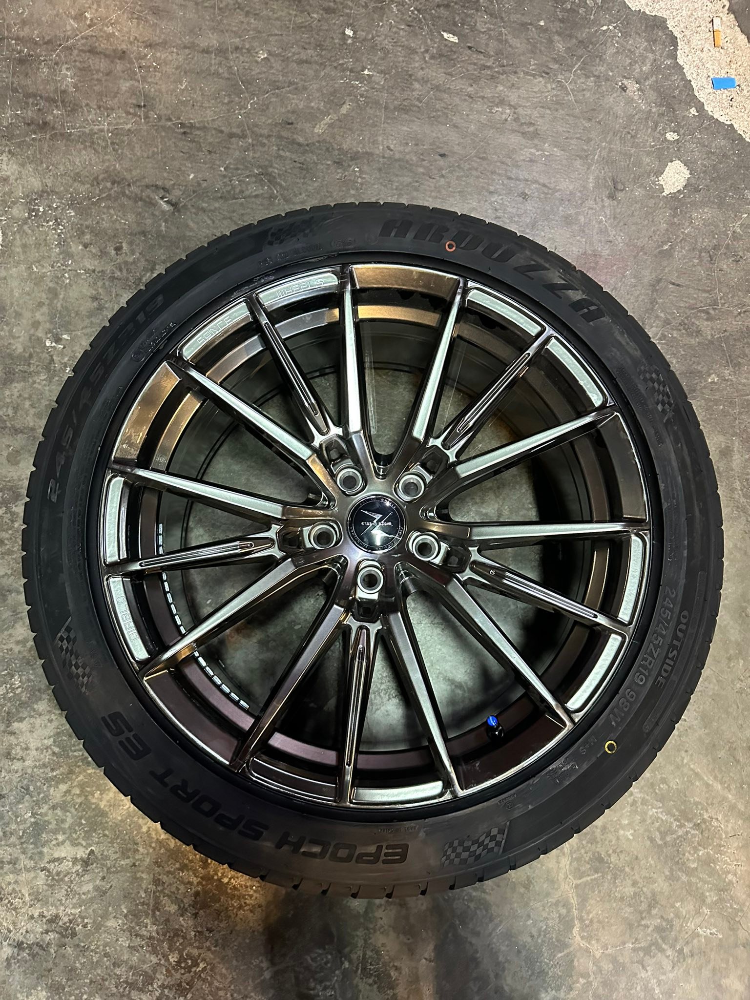 SPACE Wheel （DIABLO）19/8.5JJ 5/113 ET40 HB 4pcs Aduzza Tyre 245 