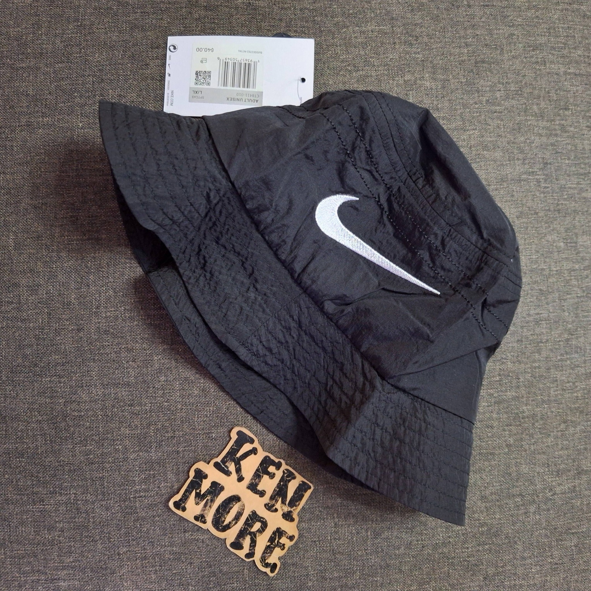 Stussy Nike bucket hat L/XL Black STUSSY STOCK BUCKET HAT BLACK L