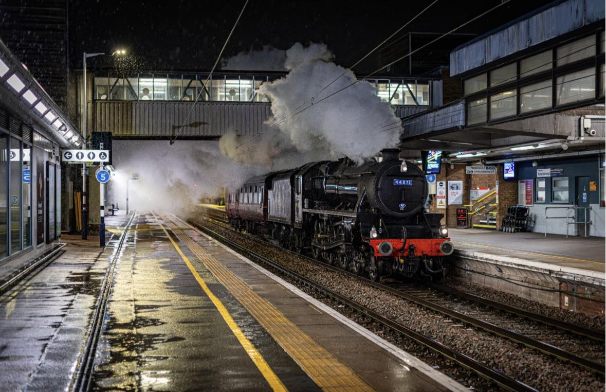44871 nearly ready to leave our New Works, the first locomotive in
