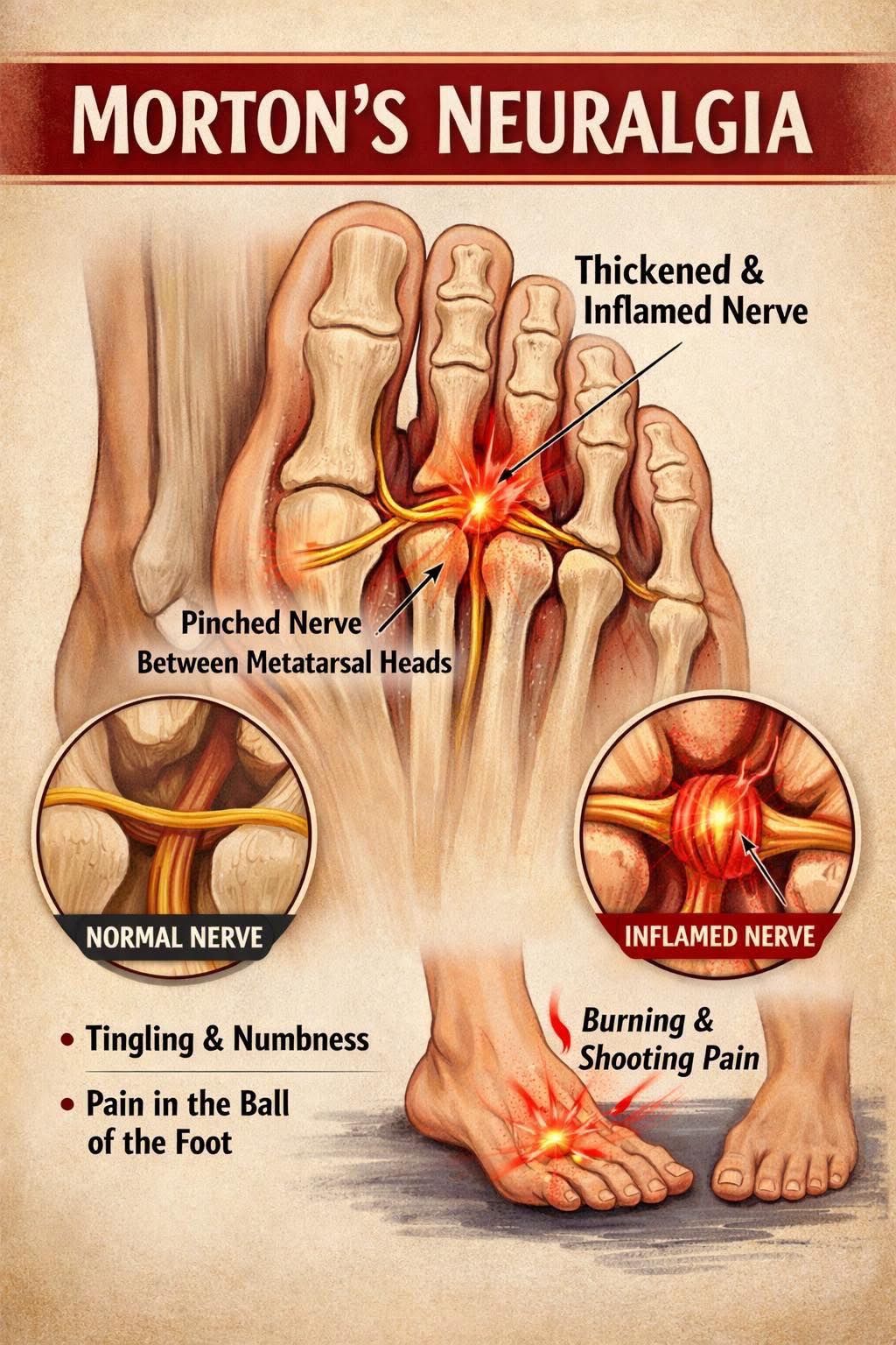 Podiatrist - Morton’s Neuralgia (Morton’s Neuroma) 🦶 Morton’s neuralgia ...