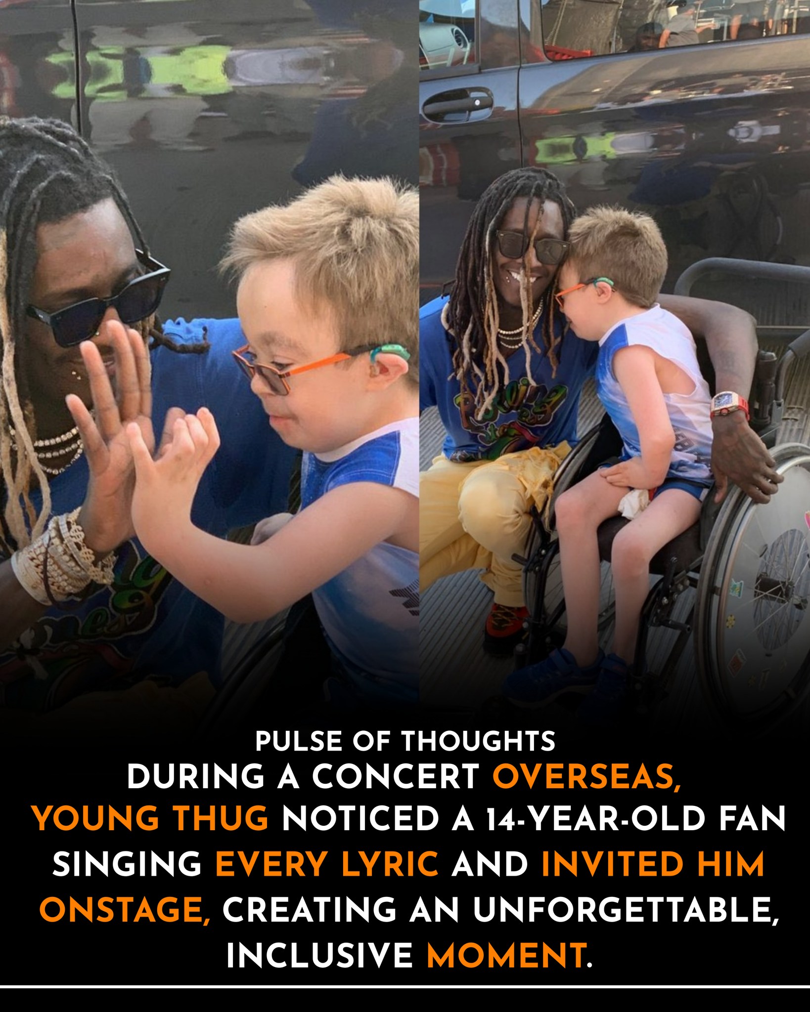 Young Thug brought a sick fan on stage for a meet and greet in 