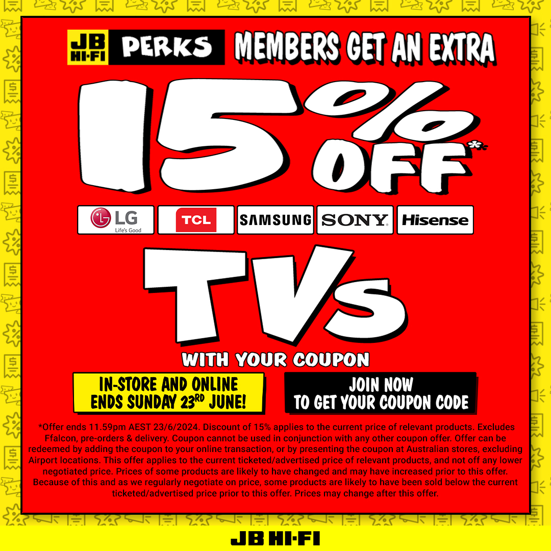 JB Hi-Fi - 💥 JB Hi-Fi Perks members! Get an extra 15% off*... | Facebook