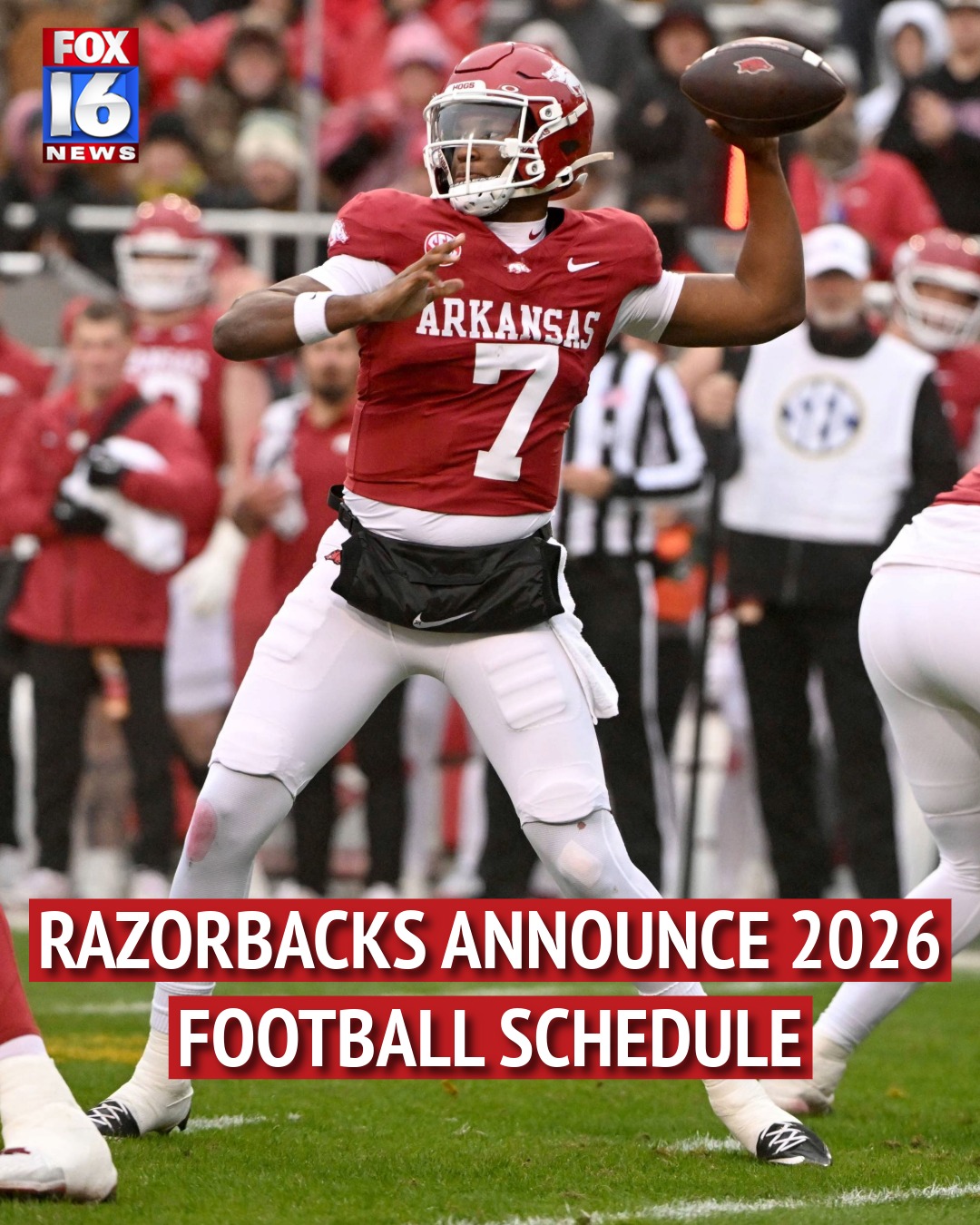 FOX16 - Arkansas Razorback Football announced the team's 2026 schedule ...