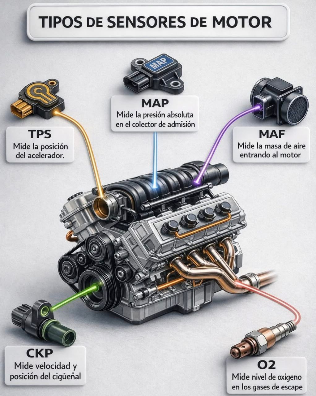 Taller - TIPOS DE SENSORES DE MOTOR ⚙️🧠 Sensores clave que permiten al ...